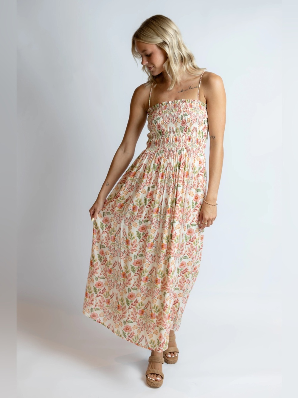 Cornelia Ami Floral Midi Dress Multi
